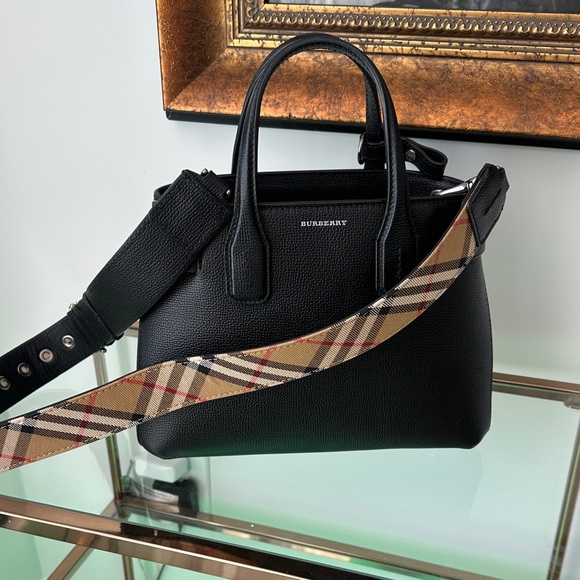 Authentic Burberry Black Leather bag